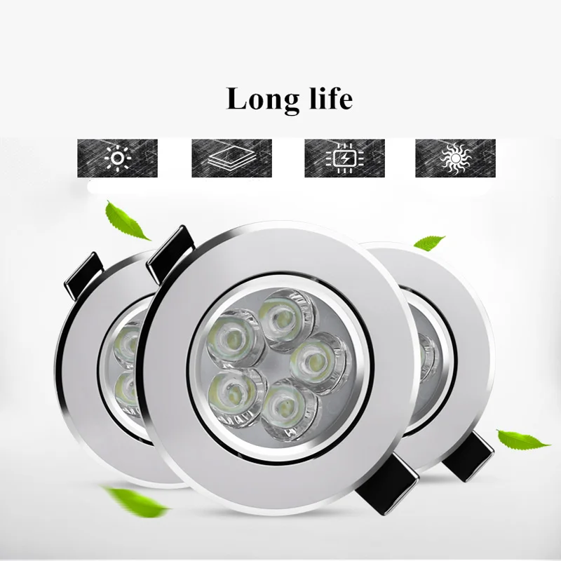 1pcs round Dimmable Led downlight light Ceiling Spot Light 3w 6w 10w 14w 18w ac110-230V ceiling recessed Lights Indoor Lighting