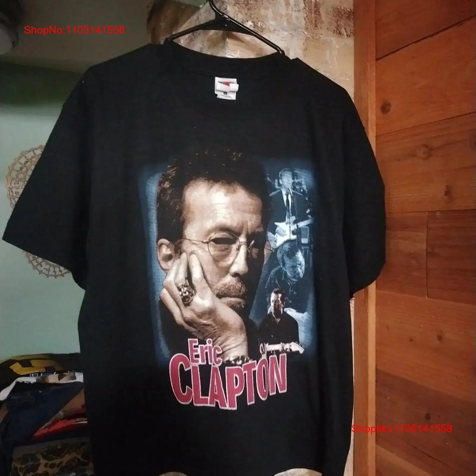 

Винтажная футболка Eric Clapton Rock Band, мужская большая черная VTG 90-х годов, винтажная стираная модная дышащая дизайнерская одежда, мягкая