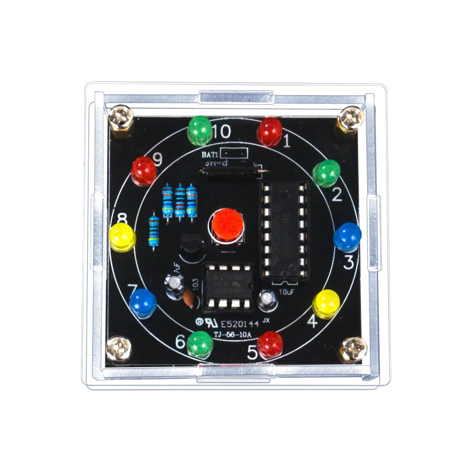 Electronic Lucky Wheel DIY Kit - PCB Circuit Board Soldering Practice, Fun Prize Spinner, STEM Teaching Project for Beginners