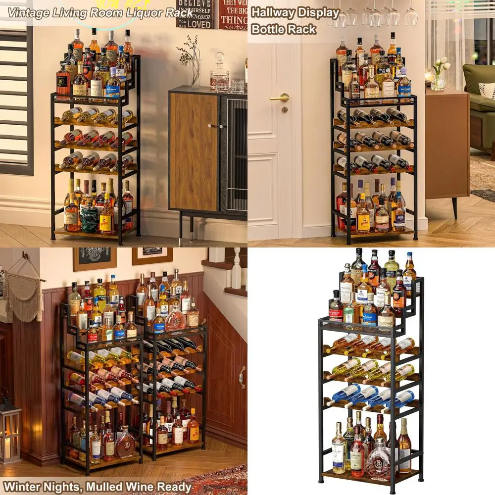 

Вместительный шкаф для хранения вина и алкоголя с выдвижной полкой для домашнего бара и гостиных