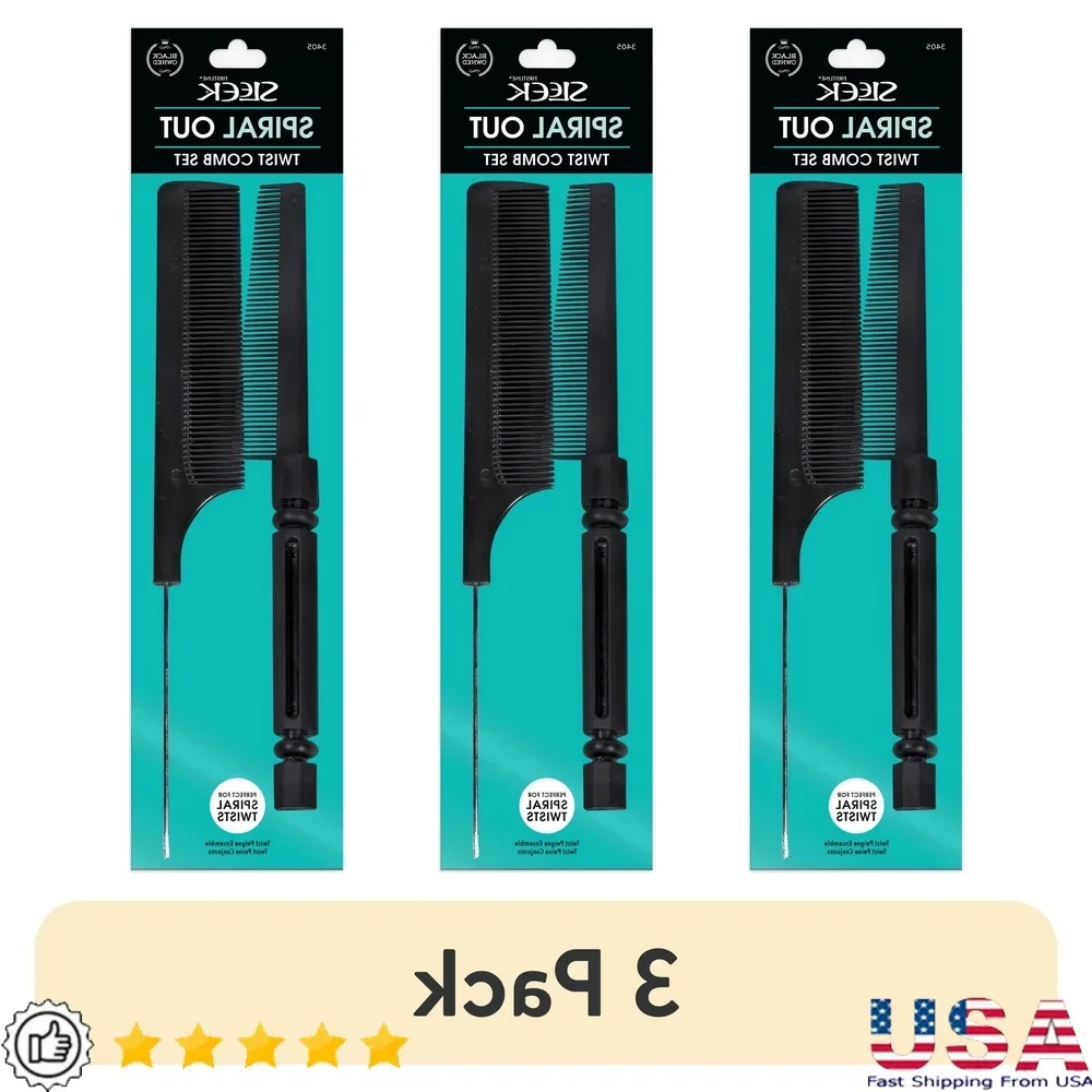 

(3 pack Twist Comb/Rat Tail Comb Set