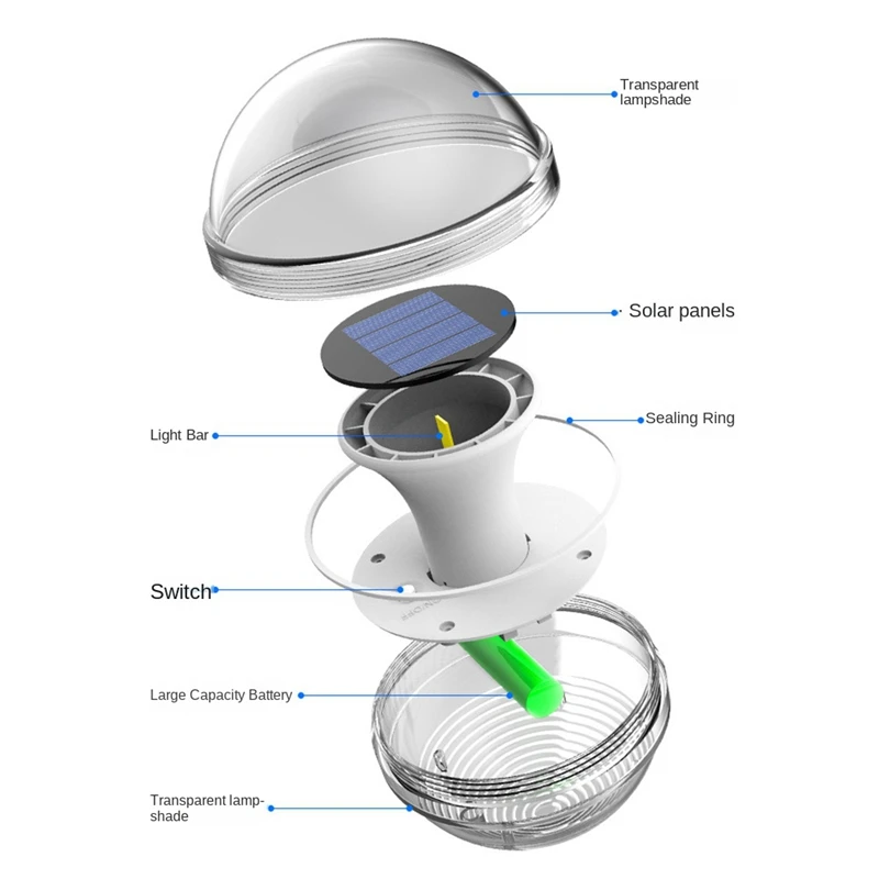 1 PCS LED Solar Floating Light Waterproof Swimming Pool Lamp Color Changing Garden Decoration Lawn Lights For Fountain Pond