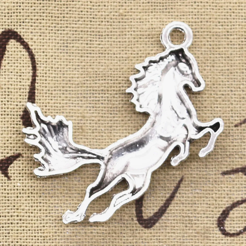 4pcs Charms Horse 51x32mm Antique Making Pendant fit,Vintage Tibetan Bronze Silver color,DIY Handmade Jewelry