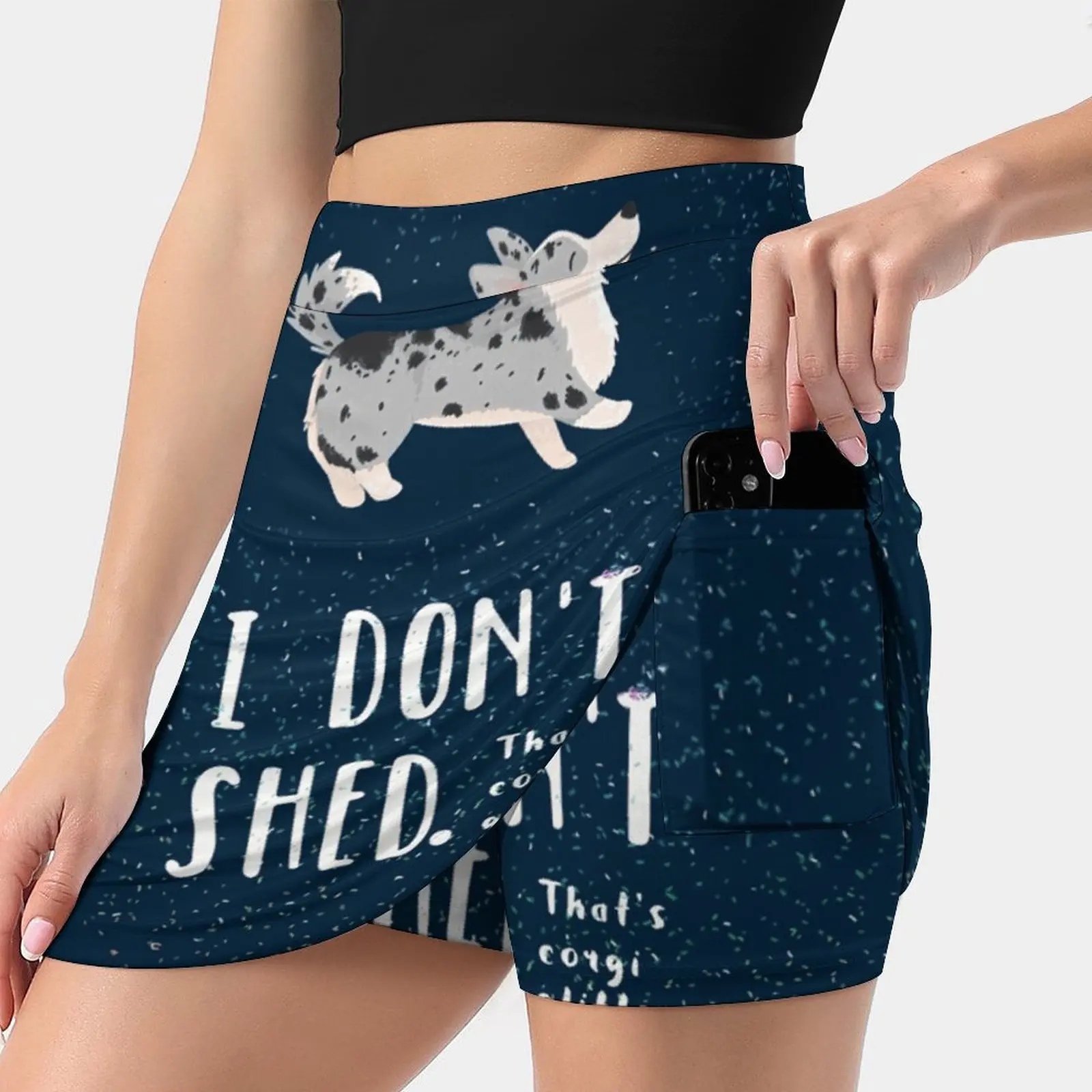 

Corgi Glitter ( Cardigan Welsh Corgi ) Women's skirt Sport Skort Skirt With Pocket Fashion Korean Style Skirt 4Xl Skirts Corgi