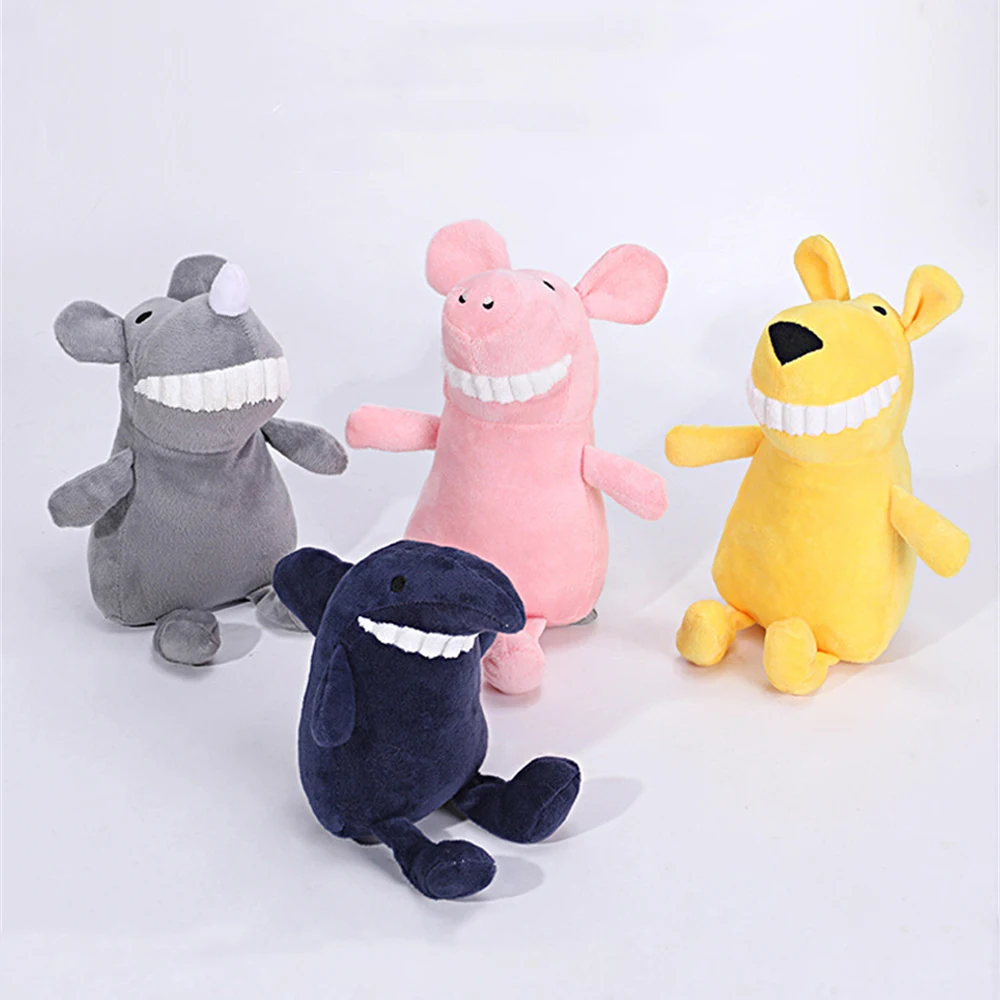 

Cute Stuffed Animals Squeaky Dog Chew Toys Plush Smile Pig Sounding Toy Indoor Pet Puppy Interactive Training Molar Biting Toy