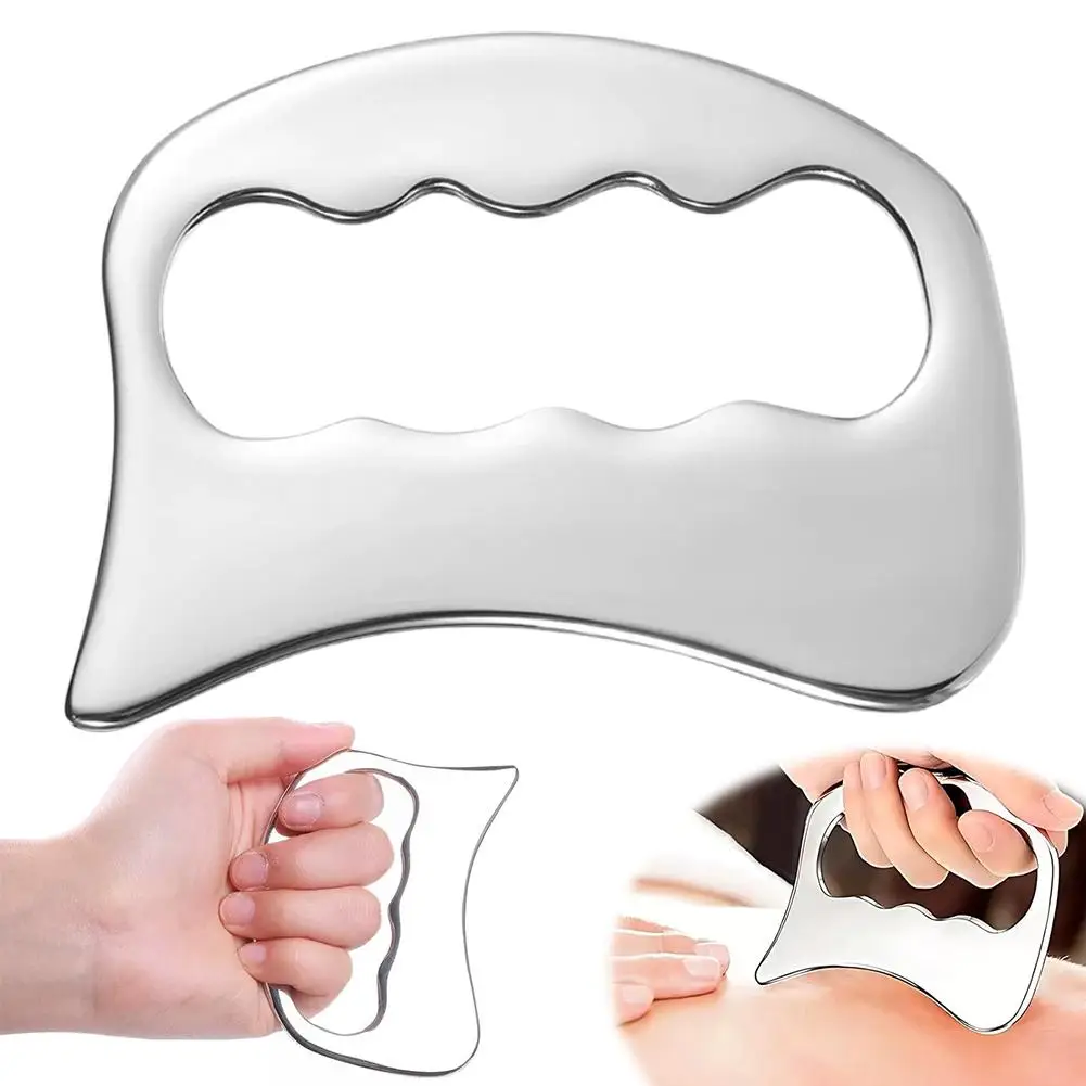 Stainless Steel Gua Sha Muscle Scraper Tool for Face Body Physical Therapy, Lymphatic Drainage Massager Soft Tissue Massage Tool