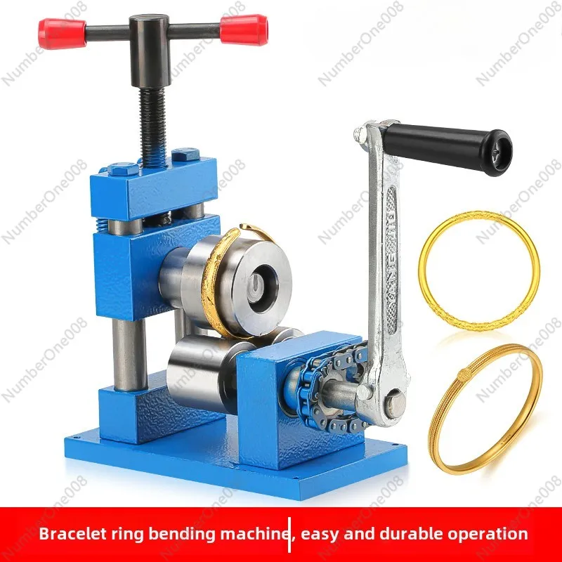 Manual Bending Machine Gold Silver Copper Bracelet Ring Rounding Machine Shaping Small Jewelry Processing Rolling Machine