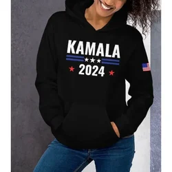 Kamala Harris Hoodie Kamala Harris for President 2024 Unisex Sweatshirt Harris Election Long Sleeve Men Sweatshirt Ropa Hombre