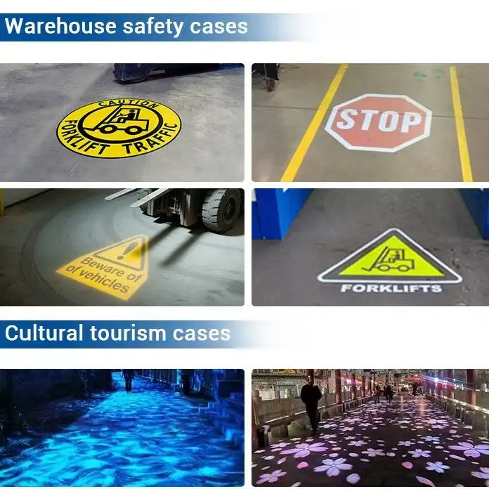 Waterproof Commercial Static Led Floor Wall Projection Lamp Free Custom Logo Indoor Outdoor Advertising Gobo LED  Projector