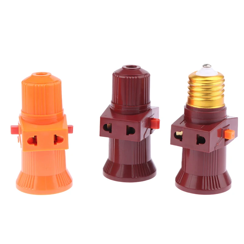 E27 Double Screw Multi-purpose Socket Switch Lamp Holder Plug Socket Lamp Base Lighting Accessories 110V-240V