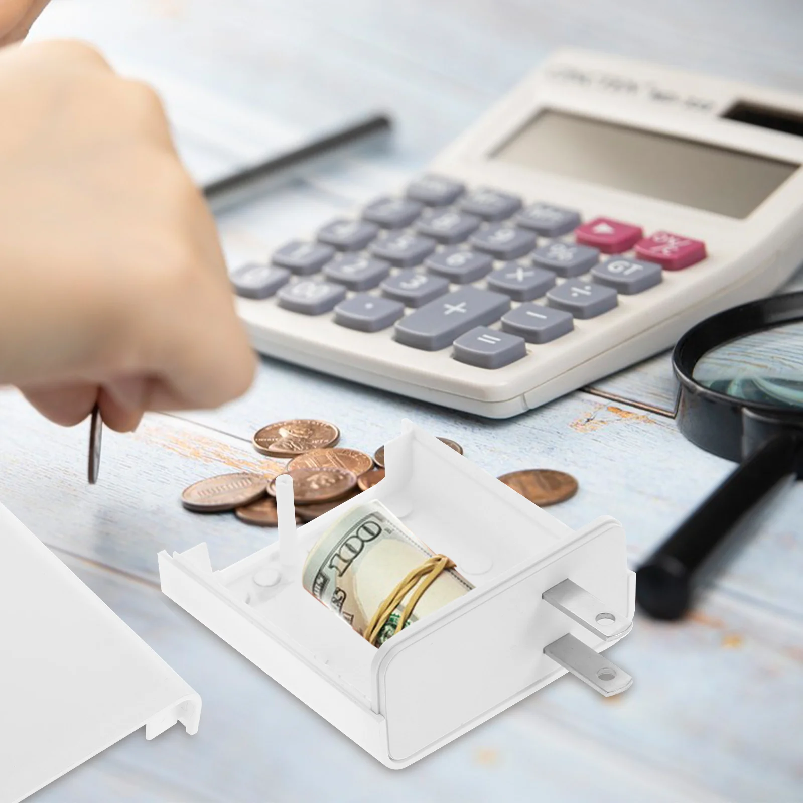 صندوق تخزين مخفي على شكل S معدني بلاستيكي مدمج آمن للمجوهرات النقدية حاوية مخفية صغيرة مزيفة