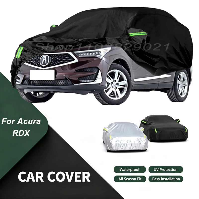 Full Car Cover For Acura RDX All Weather Outdoor Snow Sun UV Dustproof with Reflective Strips Wind Straps