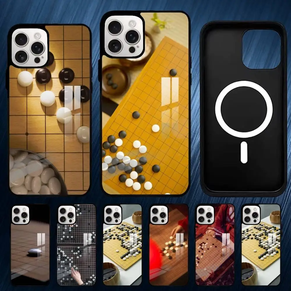 

Go Weiqi Baduk Phone Case For iPhone17,16,15,14,13,12,11,Plus,Pro,Max For Magsafe Wireless Charging cover