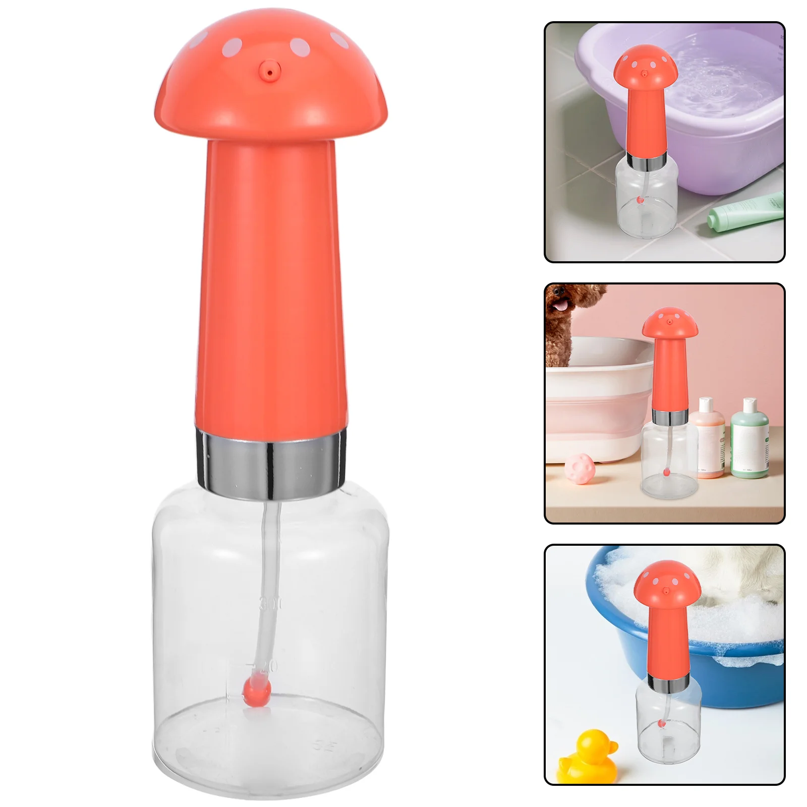 

Pet Bath Foaming Machine Electric Dog Cat Shampoo Dispenser Quick Foam Gentle Sensitive Skin Portable Low Noise Mushroom