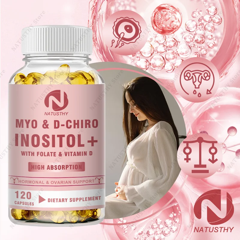 Myo & D-Chiro Inositol Capsule with Folate For Women's Hormone Balance, Ovarian Function Health