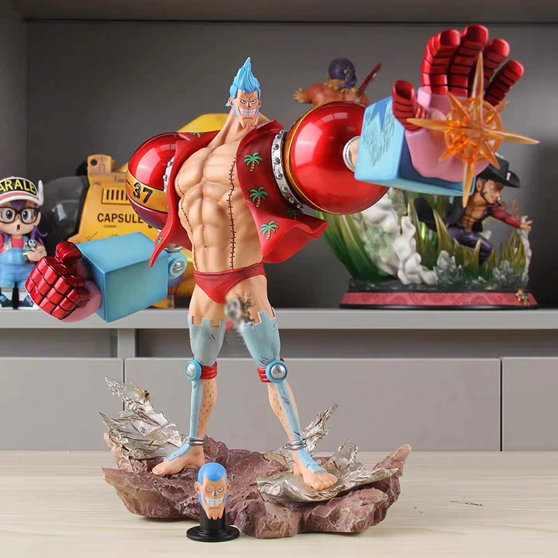 

28cm One Piece Figurine ZERO Iron Man Franky Action Figures PVC Anime Collectible Model Statue Toys Birthday for Children Gifts