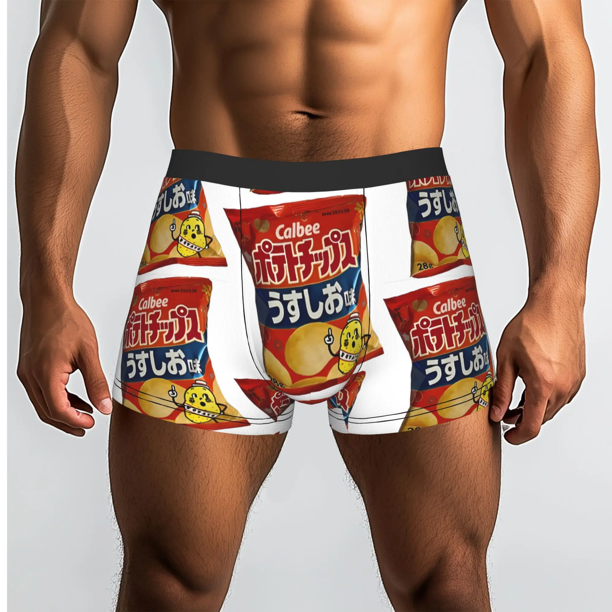 Calbee Potato Chips Japan C-Calbee Underpants Homme Panties Men's Underwear Ventilate Shorts Boxer Briefs
