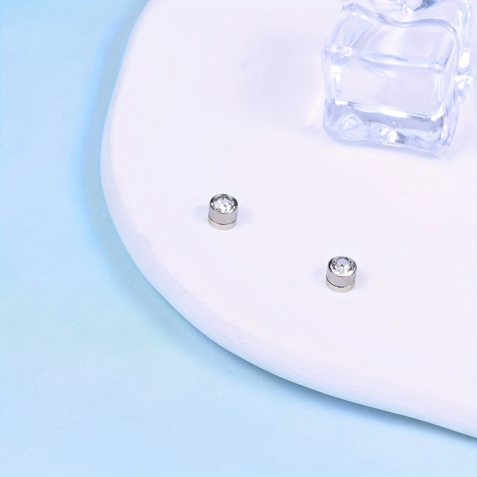 4/9 Paar/Set Ohrclips aus Edelstahl und gefälschte Nasenstecker, kein Piercing erforderlich, direkt tragen modische Clip-On-Ohrringe – Detail 5