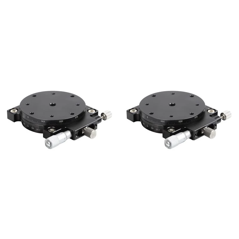 HGHO 2Pcs 60Mm Fine Tuning Optical Sliding Stage, R-Axis Manual Linear Stage Trimming Platform Bearing Tuning Sliding Table