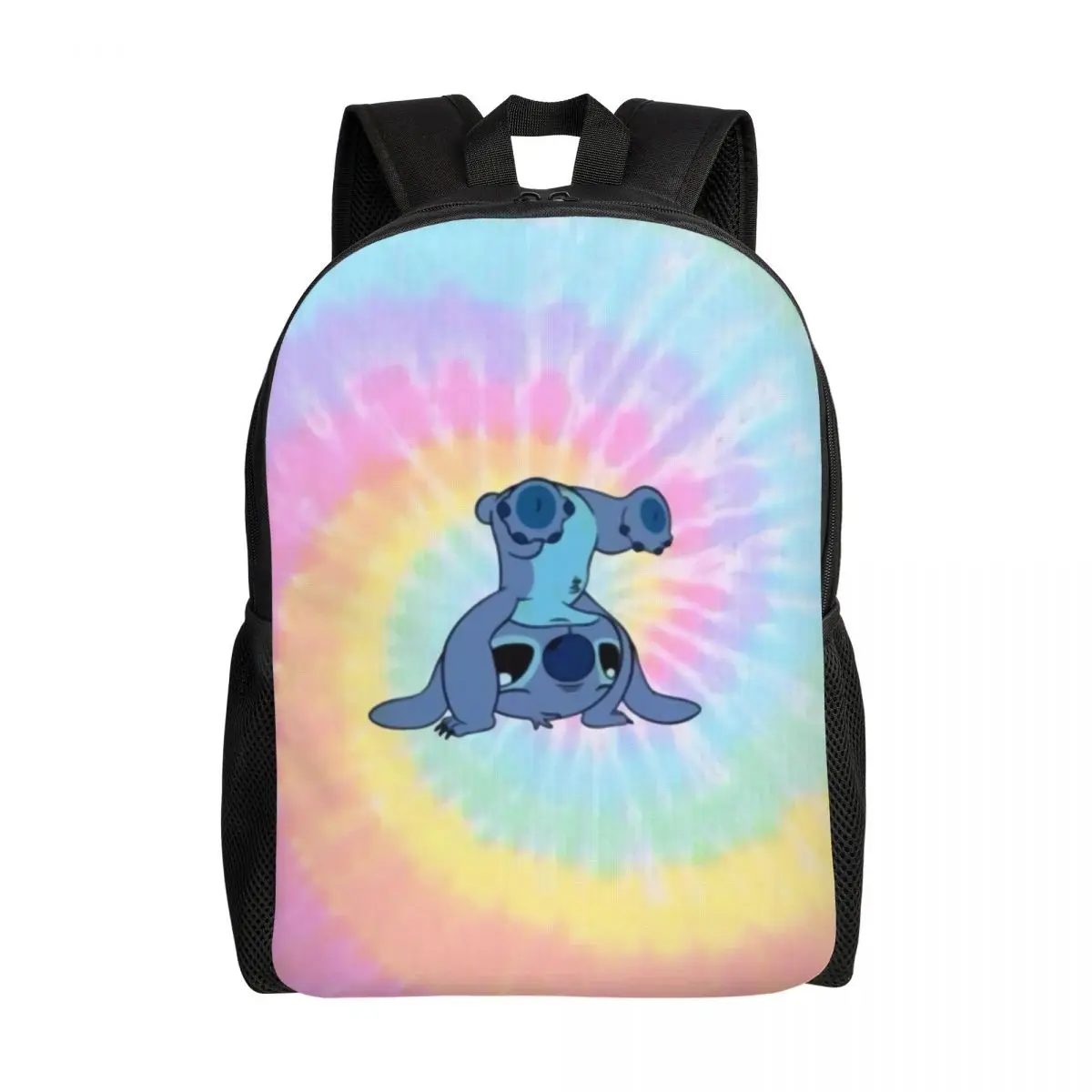 Custom Stitch Upside Down Anime Backpack for Men Women Water Resistant School College Bag Printing Bookbag