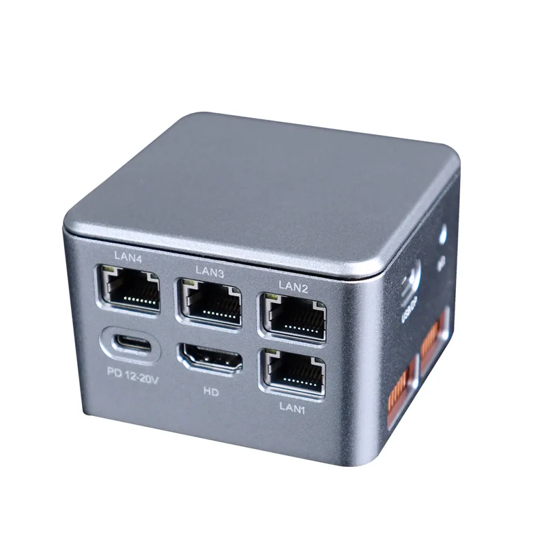 Pfsense Router Mini Pc With Alder Lake CPU 12TH N100/N300 4 Lan Port I226V 1*HDMI,2*USB Ports TYPE-C DC 12V Sever Mini Computer