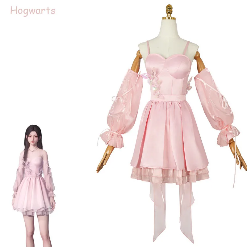 Game Love and Deepspace Heroine Cosplay Mc Hunter Cosplay Girls Women Sweet Pink Dress Halloween Carnival Party Uniform