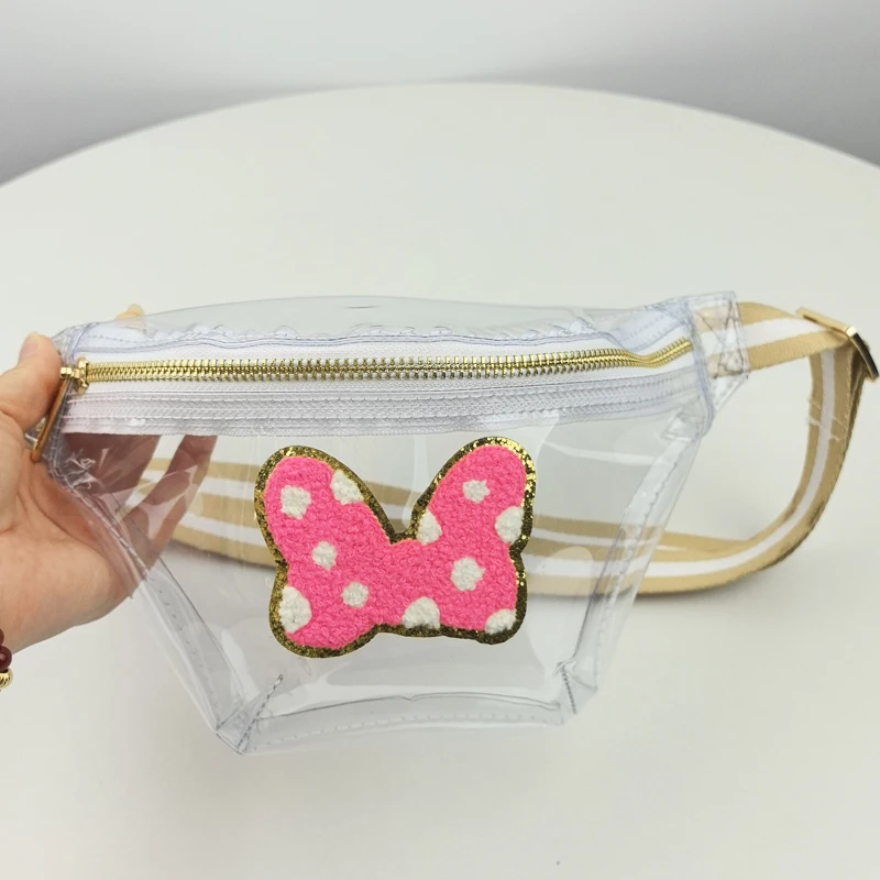 PVC Transparente Fanny Pack, Pacotes de cintura, Saco de peito, Grande capacidade, Impermeável Diagonal Span Bag, Fanny ao ar livre, Moda esportiva