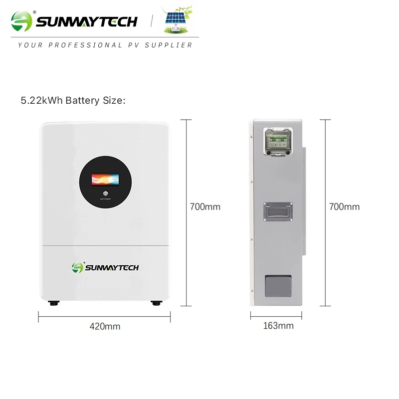 Baterai Lifepo4 kualitas tinggi Baterai Industri 51.2v 102ah