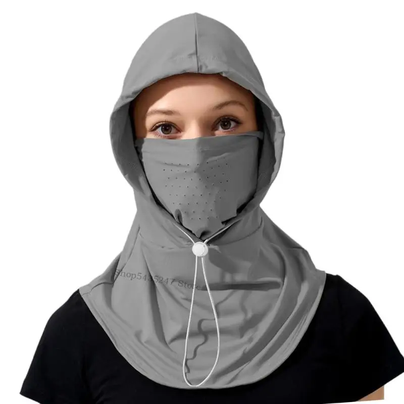 Zon blokkerende gezichtsmasker hoed comfortabele nekdekking hoed voor wandelen en hardlopen H7EF