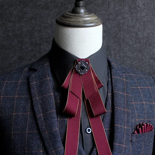 Pajarita de diamantes de imitación para hombre y mujer, lazo de estilo universitario británico y coreano, trajes de vestir, cuello de camisa, lazos de flores para hombre