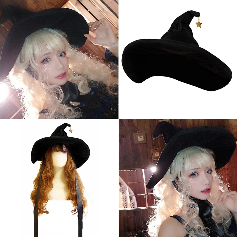 Women's Witch Hats for Halloween Party Masquerade Cosplay Costume Accessory