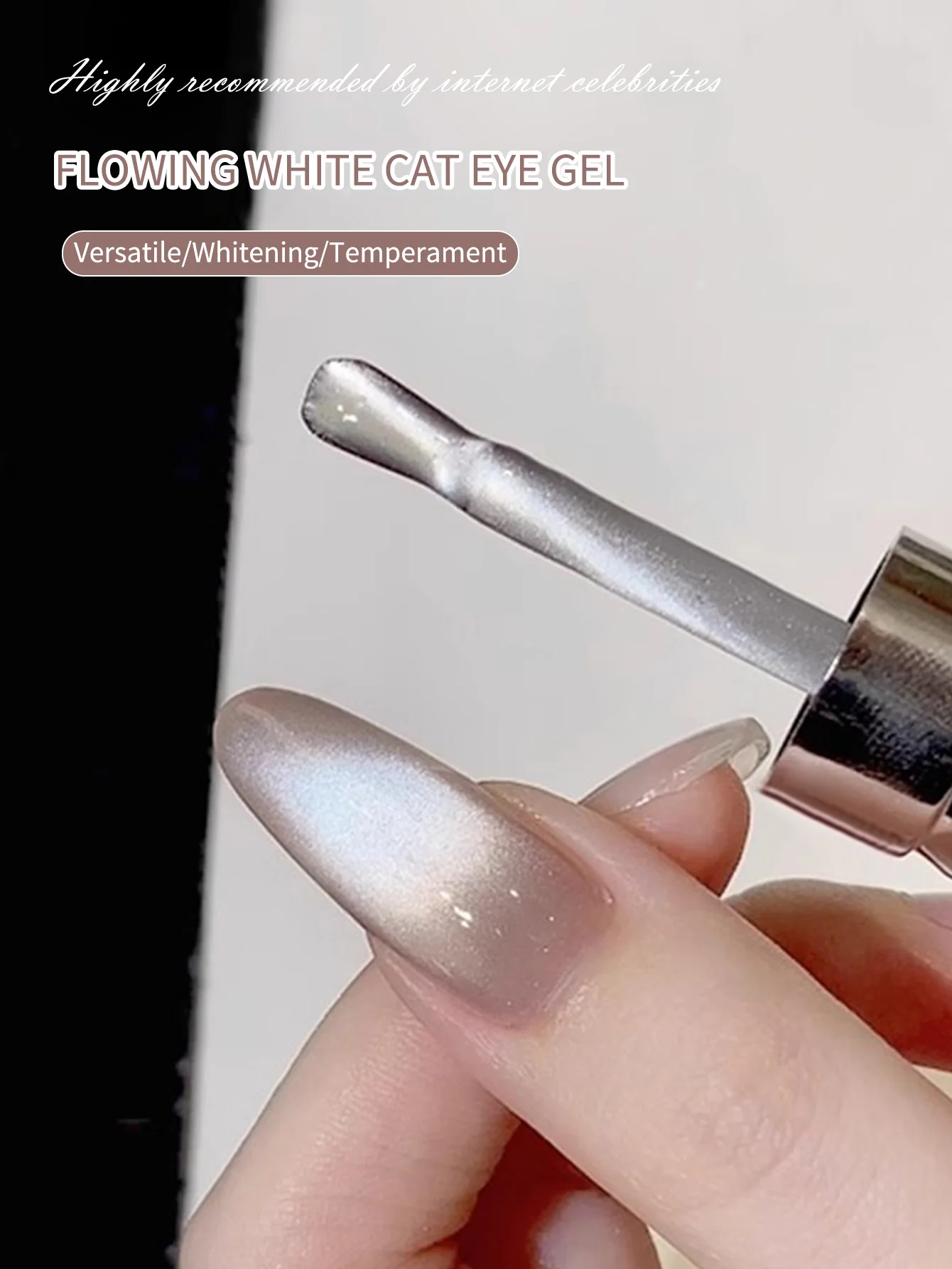 10 ml Flow Light White Cat magnetische gel nagellak Ultra Shine Soak Off UV Cat Eye Gel spiegelglasgel