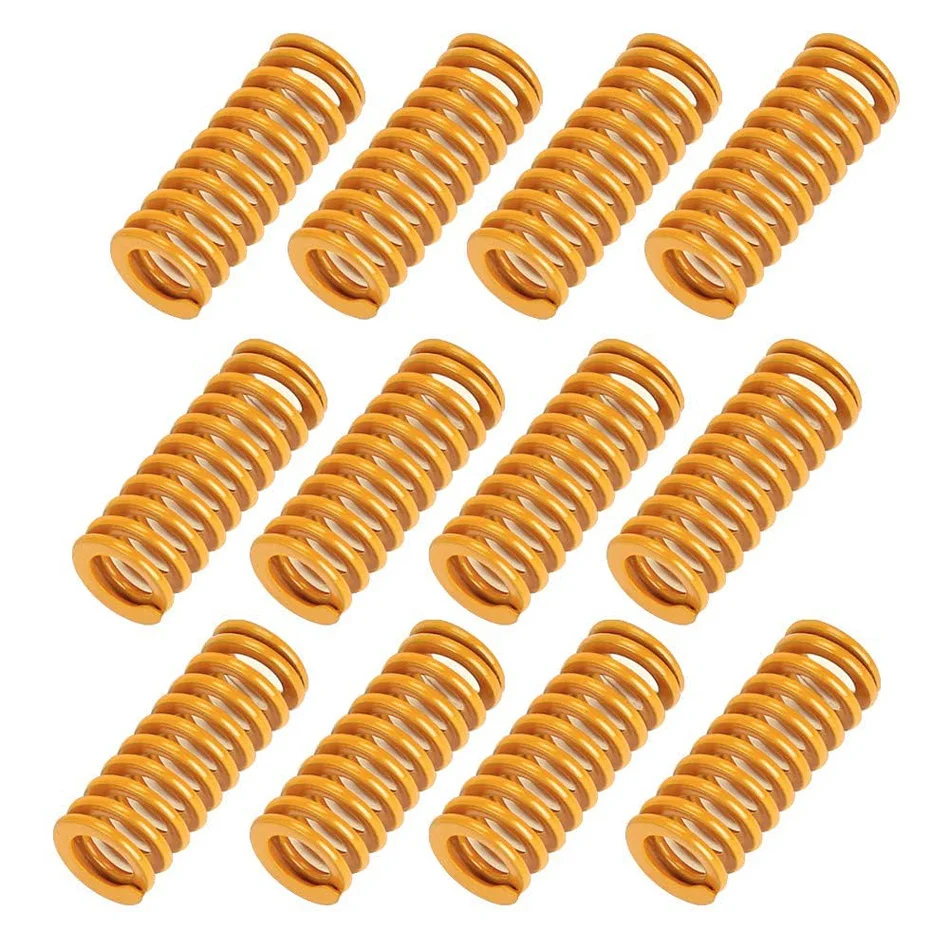 12pcs 3D Printer Die Spring 8mm OD 20mm Long Light Load Compression Die Spring Heated Bed Springs for Creality Ender 3s Bed