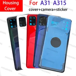 Back Cover A31 Replacement For Samsung Galaxy A31 A315 Battery Cover Lid Panel chaiss Rear Door Housing Case Camera Lens Sticker