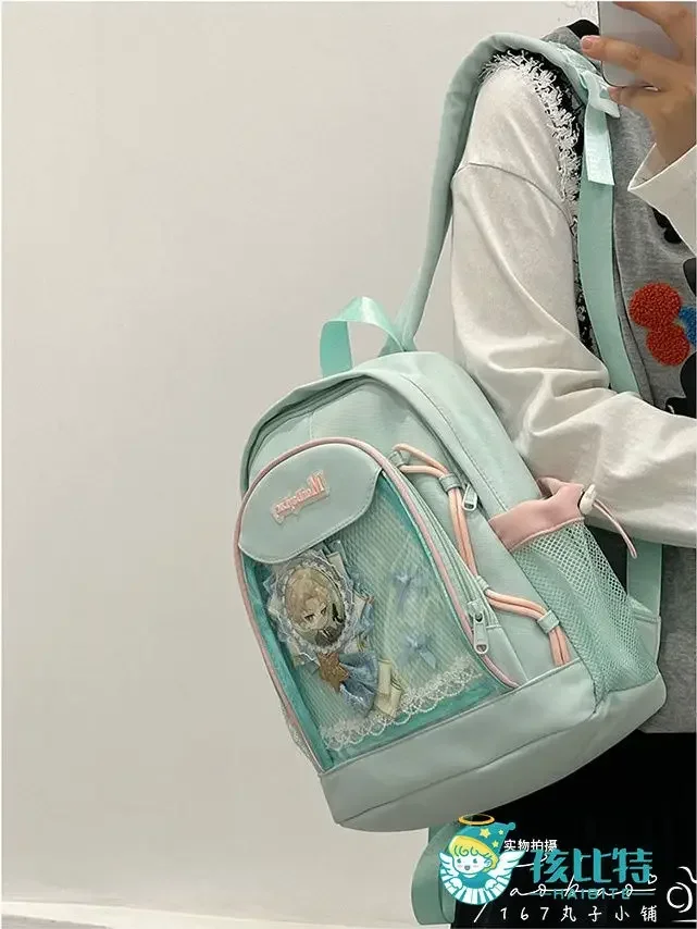 Transparent Trendy Ita Bag 2024 New Autumn Canvas Its Backpacks for Women Popular Rucksack High-capacity Bolsas Mujer Сумка