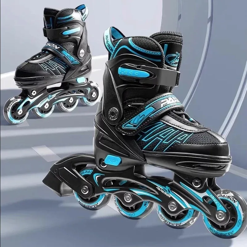 

Adjustable Flashing Quad Roller Skates Set for Kids Beginners Boys Girls Professional Four Wheel Outdoor Skating Shoes