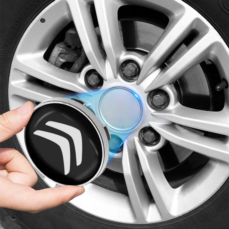 4pcs Car Wheel Center Hub Center Cap Rim Hub Dustproof Cover Emblem Sticker For Citroen C1 C3 C4 Grand Picasso C4L C5 C6 C8 VTS