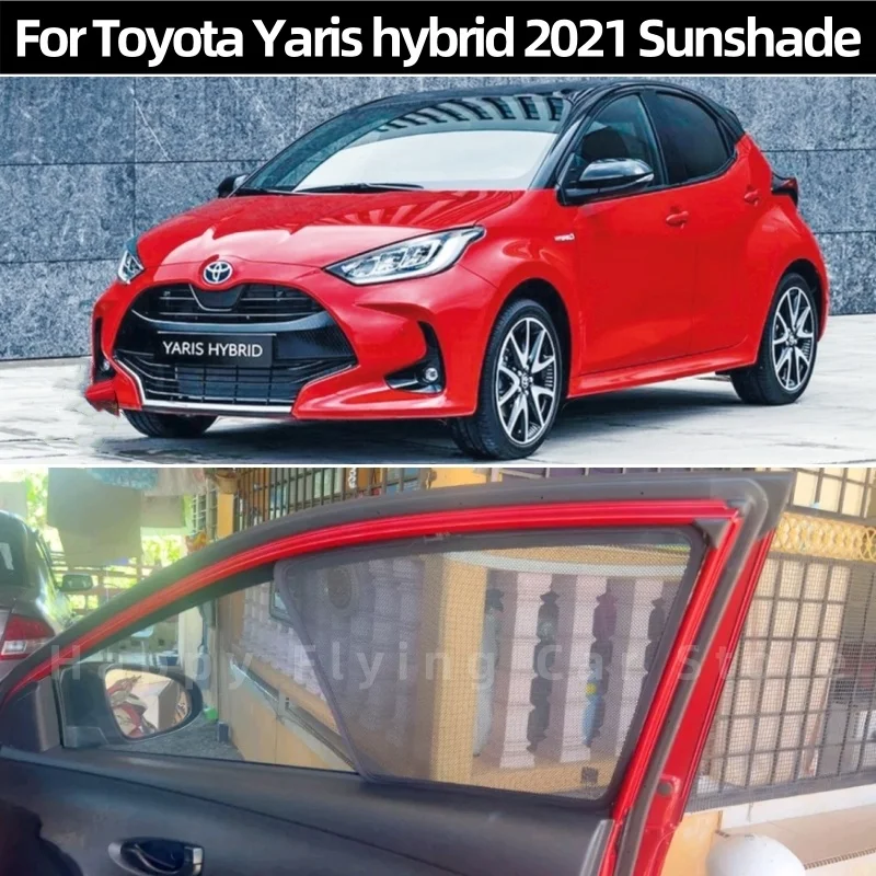 Adatto per TOYOTA Yaris hybrid 2020-2025 parasole per finestrino dell'auto, deflettore parasole per porta anteriore e laterale, tenda in rete