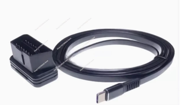 Car OBDII detection cable OBD2 to Type-C driving record car charging data cable