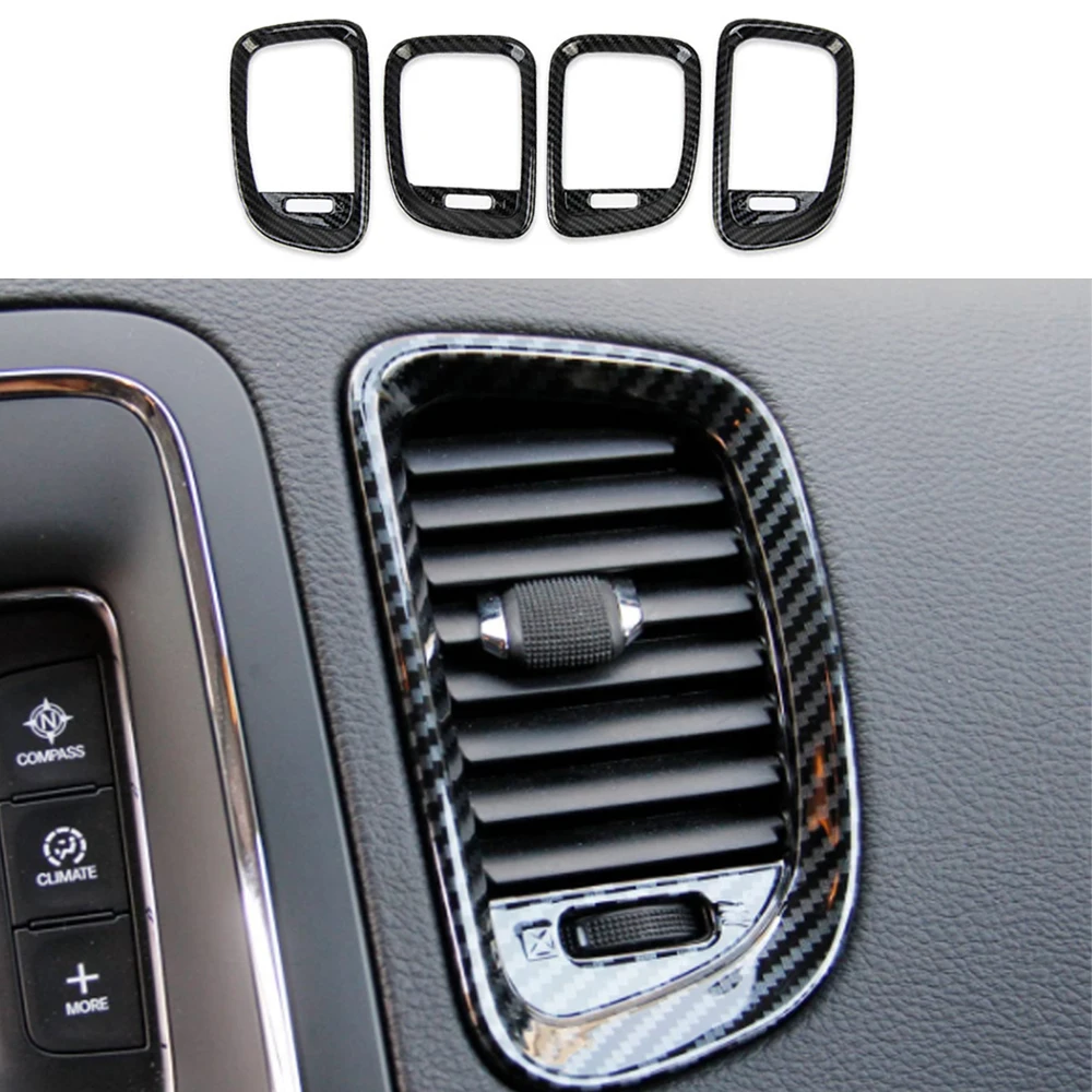 

4pcs Dashboard Air Vent Cover Trims Air Outlet Panel Cover Trim Automotive interior accessories For Dodge Durango 2014-2022