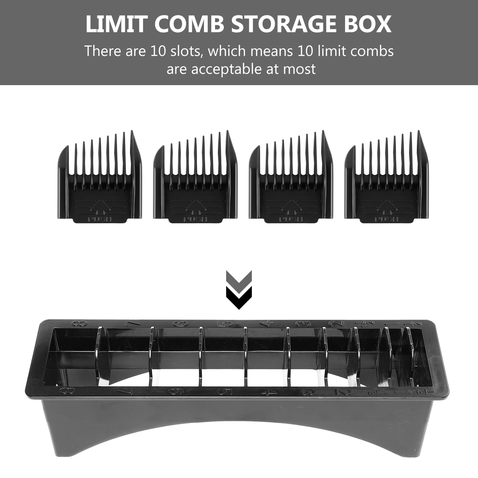 

Large Capacity Limit Storage Box Abs Material Sturdy Comb Holder For Salon Hair Tools Electric Shear Organizer Guide Comb Box