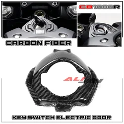 100% Real Carbon fiber Ignition Switch Key Door Guard Case Cover Motorcycle Front Fairing For HONDA CB1000R 2018-2023 2022