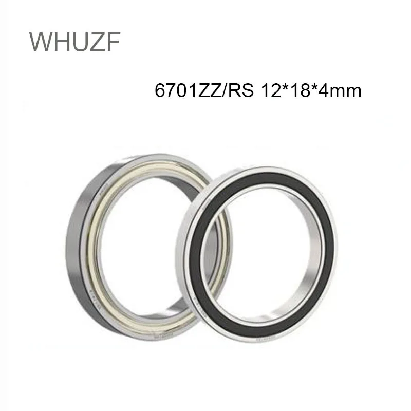 

WHUZF 20/50/100pcs 6701ZZ RS Bearing ABEC-1 12x18x4 mm Thin Wall Section 6701 ZZ Ball Bearings 61701ZZ 6701-2RS