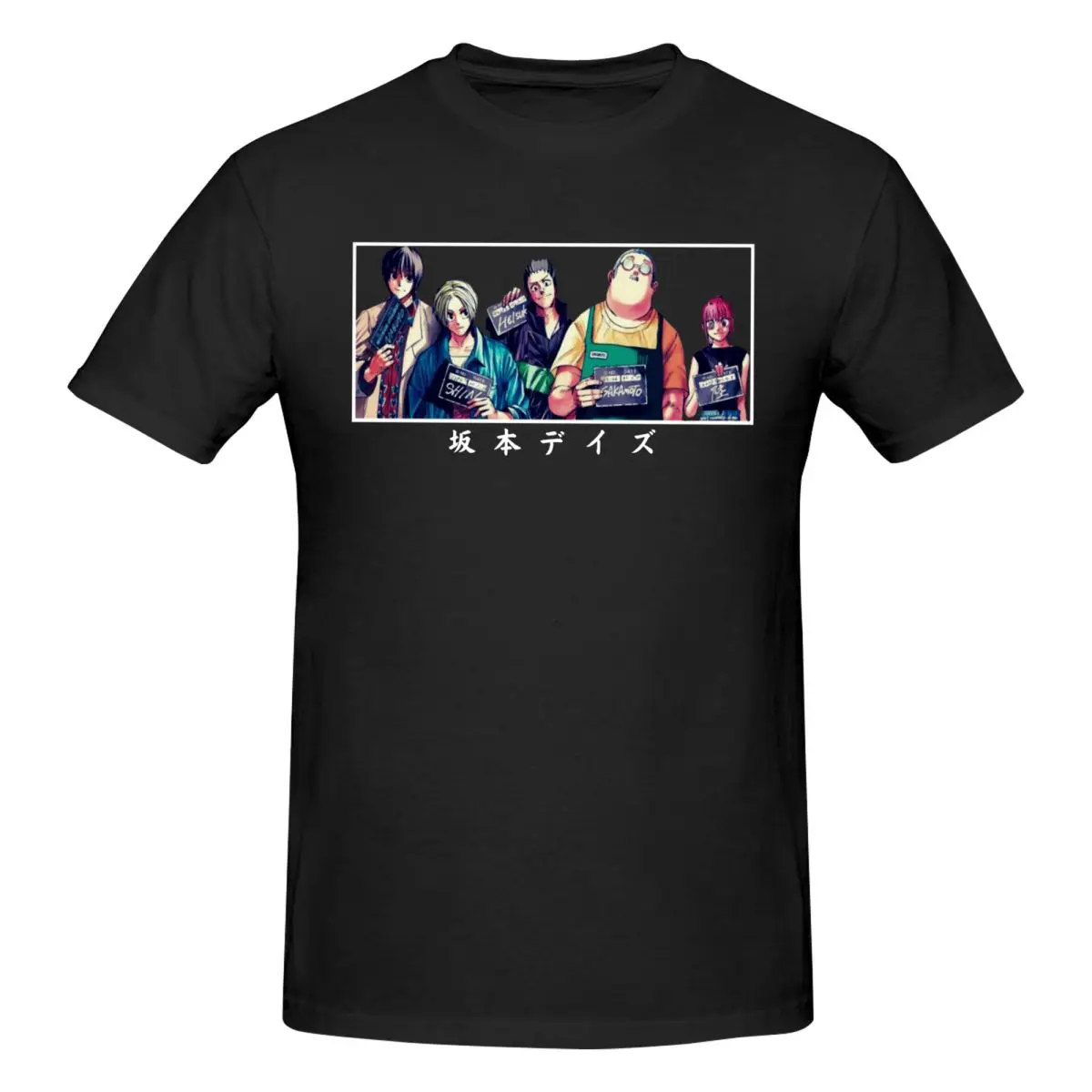 Men Sakamoto Days Anime Characters T Shirt Vintage Plus Size Cotton Custom Sleeve T Shirt Homme
