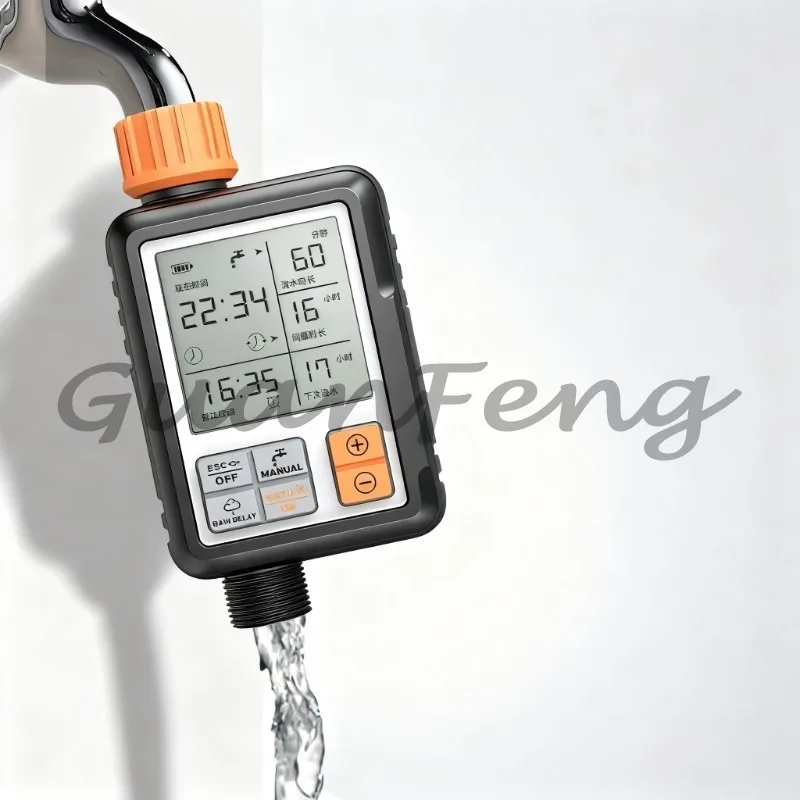 Automatic Timing Irrigation Timer, Large Screen Intelligent Watering Controller for Flower & Garden Plants