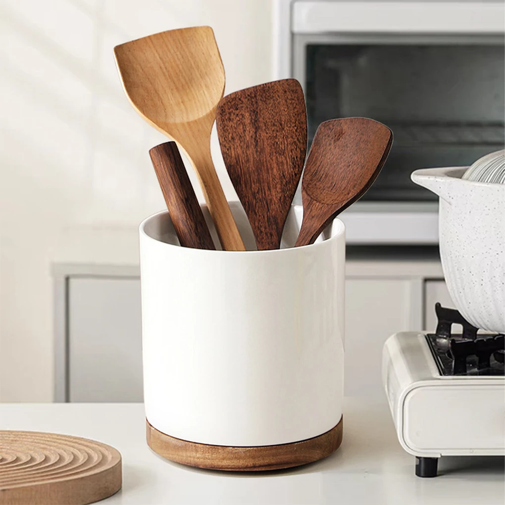 Glossy Glaze Utensils Holder Kitchen Looking Sleek And Stylish Cutlery Rack Features Specially Made