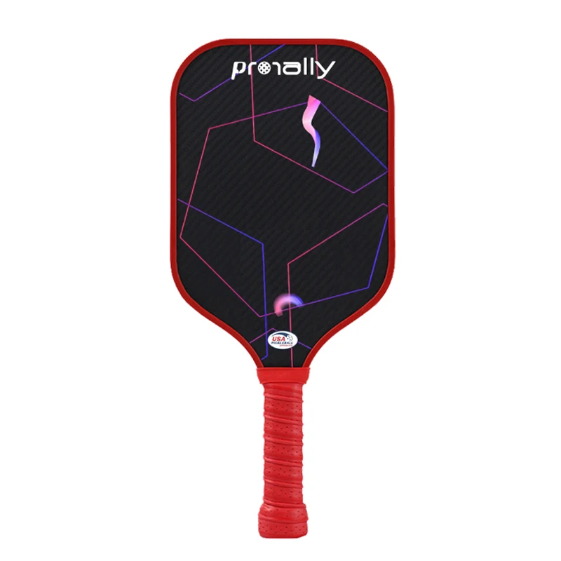 Prorally USAPA Approved Thermoformed Unibody T700 Raw Carbon Fiber Pickleball Paddle Spin Textured Surface With Foam Edge