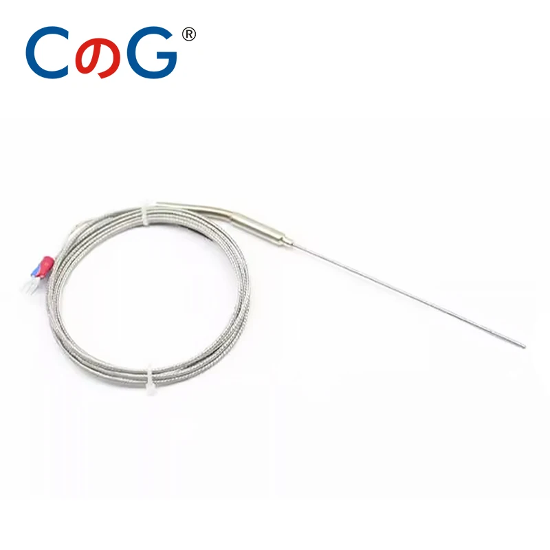 CG K Type Armored Thermocouple WRNK-191 High Precision Diameter1/1.5/2/3/4/5mm Bendable Temperature Sensor Probe with 1.5M Cable