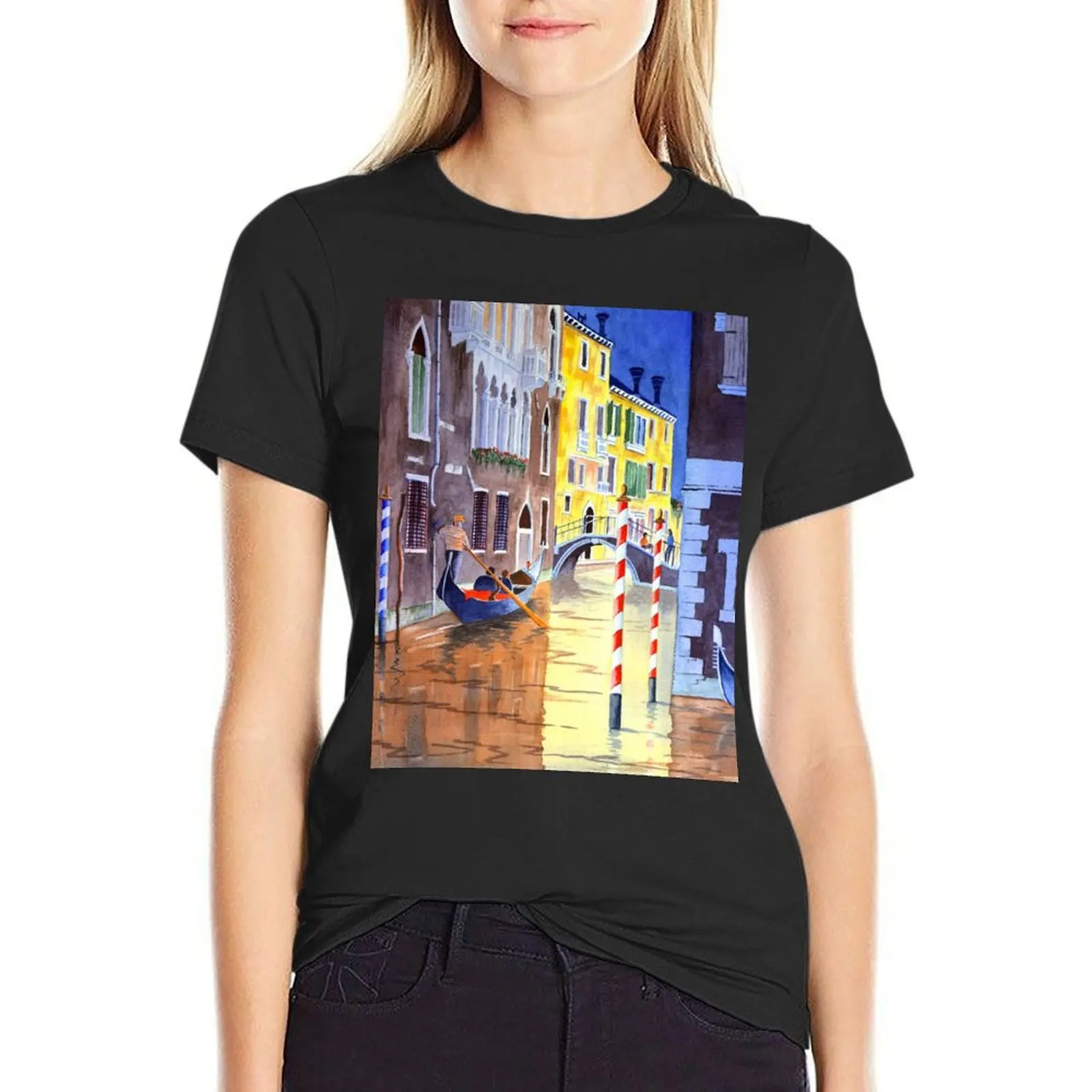 

Reflections Of Venice Italy T-Shirt kawaii clothes anime clothes summer clothes lady clothes cropped t shirts for Women