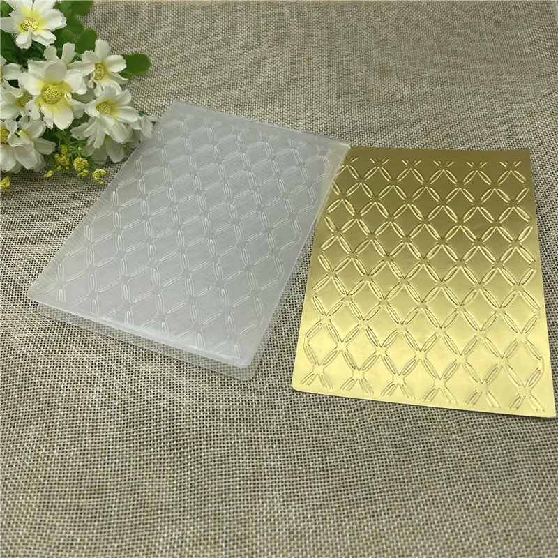 Diamond shape DIY Plastic Embossing Folders for DIY Scrapbooking Paper Craft/Card Making Decoration Supplies